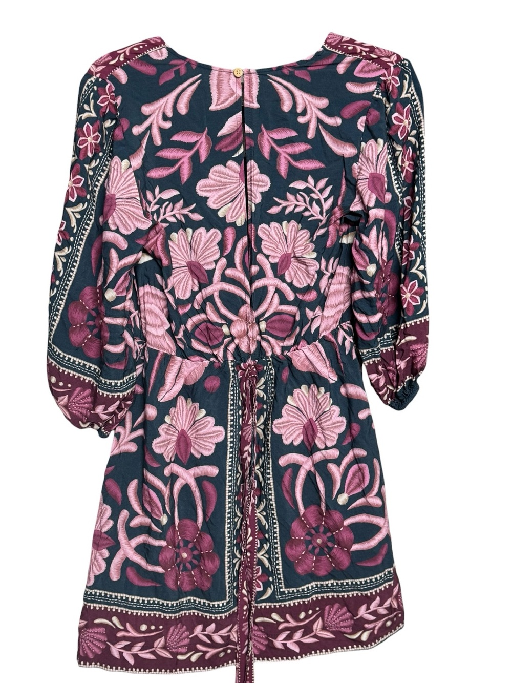 FARM Rio Seashell Tapestry Balloon-Sleeve Minidress - Picture 7 of 7